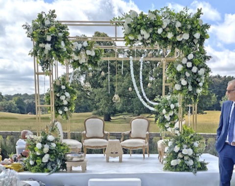 Green and Ivory Wedding Flowers