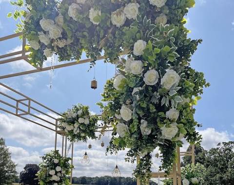 Green and Ivory Wedding Flowers