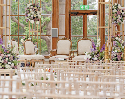 luxury Lilac Wedding Centrepiece