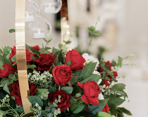 Luxury Wedding Centrepiece Red Bouquet