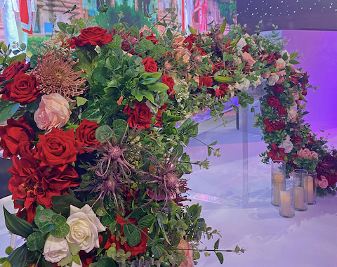 Luxury Wedding Centrepiece Red Bouquet