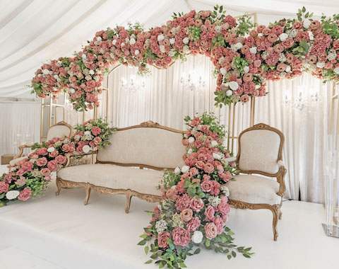 Vintage Pink Stage Decor