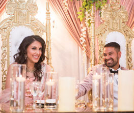 bride & groom head table